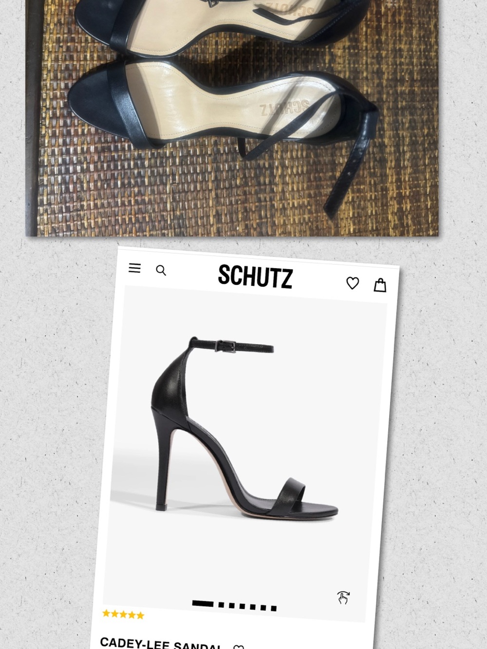 SCHUTZ Black Open-Toe Ankle-Strap Stiletto Sandals